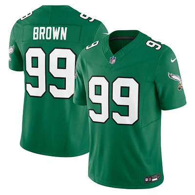 Men's Nike Jerome Brown Kelly Green Philadelphia Eagles Alternate Vapor F.U.S.E. Limited Jersey