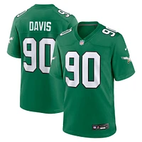 Maillot de jeu alternatif des Eagles Philadelphie Nike Jordan Davis Kelly pour homme, vert