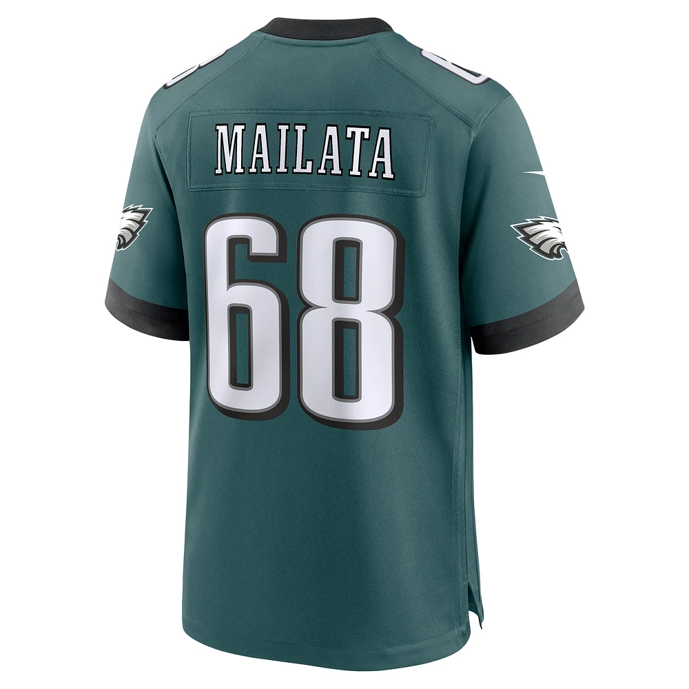 Maillot de match Nike Jordan Mailata Midnight Green Philadelphia Eagles pour homme