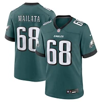 Maillot de match Nike Jordan Mailata Midnight Green Philadelphia Eagles pour homme