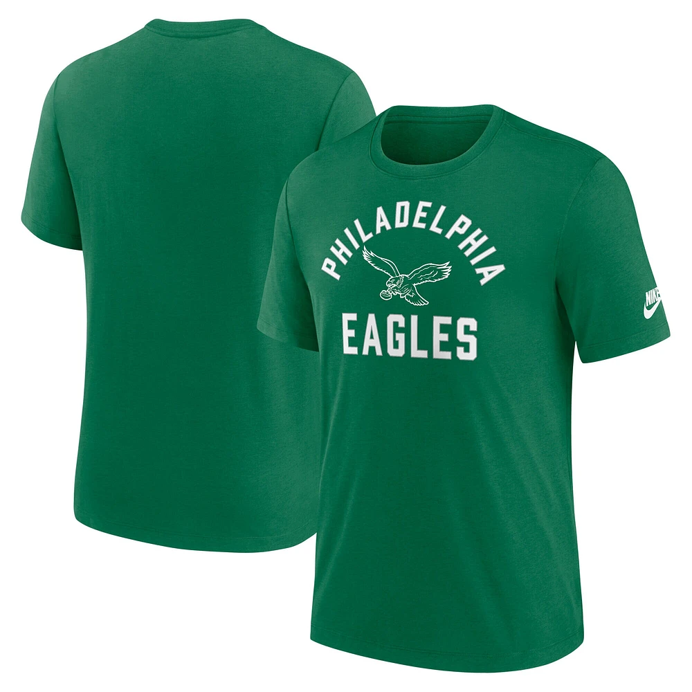 Men's Nike Kelly Green Philadelphia Eagles Favorable Timeline Tri-Blend T-Shirt