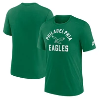 Men's Nike Kelly Green Philadelphia Eagles Favorable Timeline Tri-Blend T-Shirt