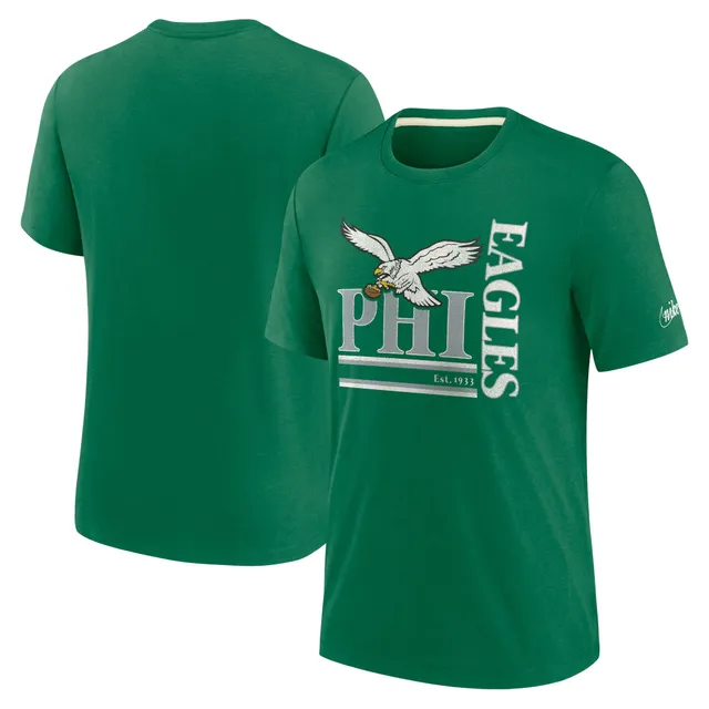 Nike White, Kelly Green Philadelphia Eagles Rewind 3/4-sleeve T