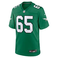 Maillot pour homme Nike Lane Johnson Kelly Green Philadelphia Eagles Alternate Throwback Game