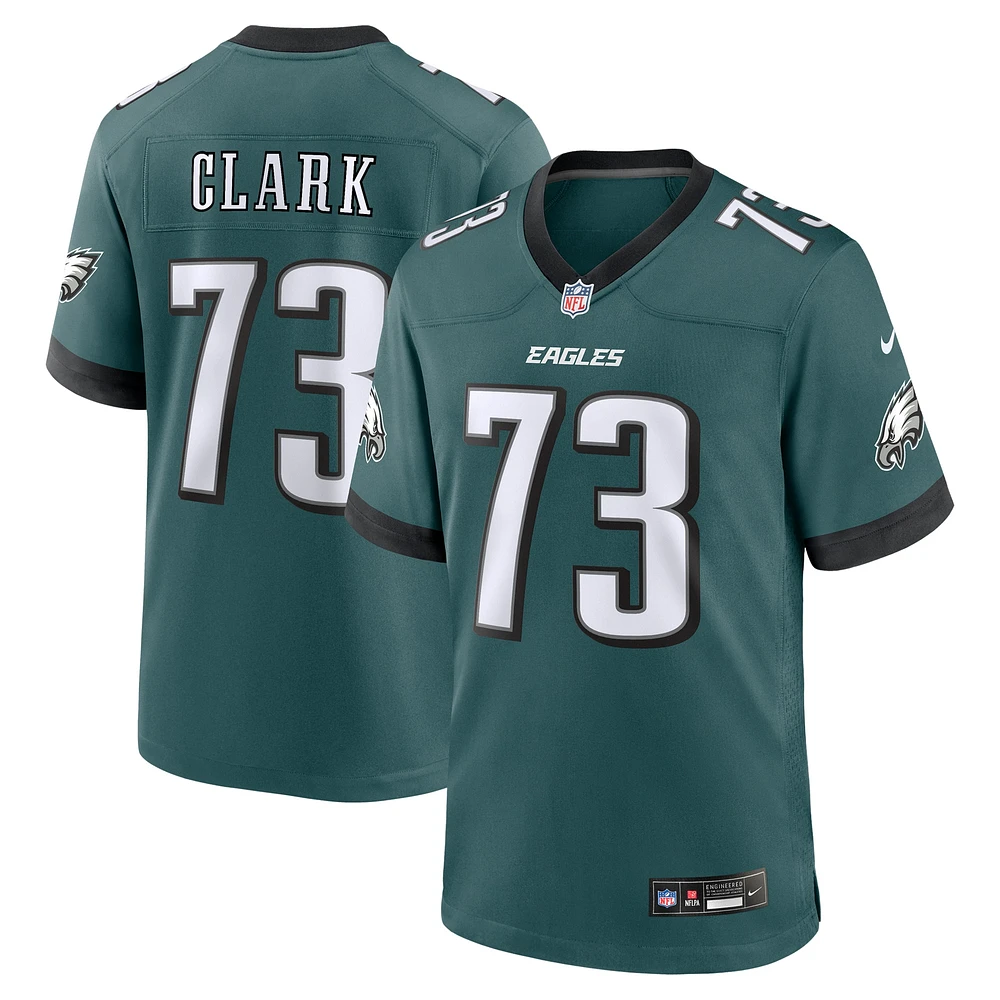 Maillot de match Nike Le'Raven Clark pour homme, vert nuit, Philadelphia Eagles