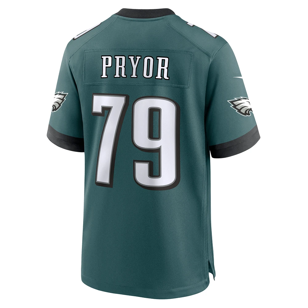 Men's Nike Matt Pryor Midnight Green Philadelphia Eagles Team Game Jersey