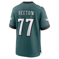 Maillot de match Nike Mekhi Becton Midnight Green pour homme des Philadelphia Eagles