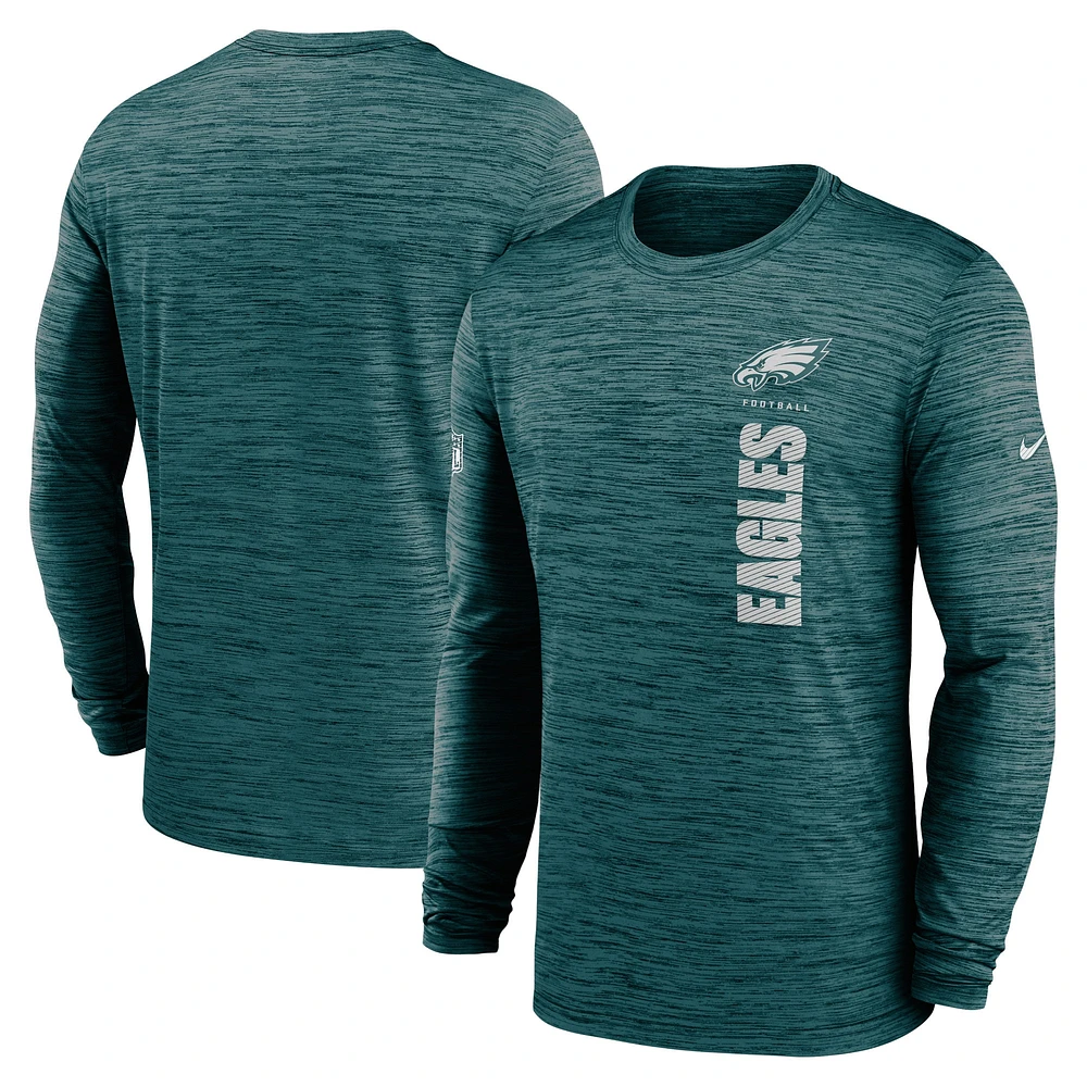 Men's Nike Midnight Green Philadelphia Eagles 2024 Sideline Velocity Performance Long Sleeve T-Shirt