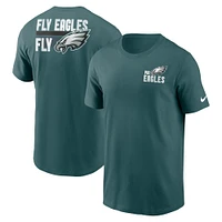 T-shirt essentiel Blitz des Eagles de Philadelphie Nike vert minuit pour homme