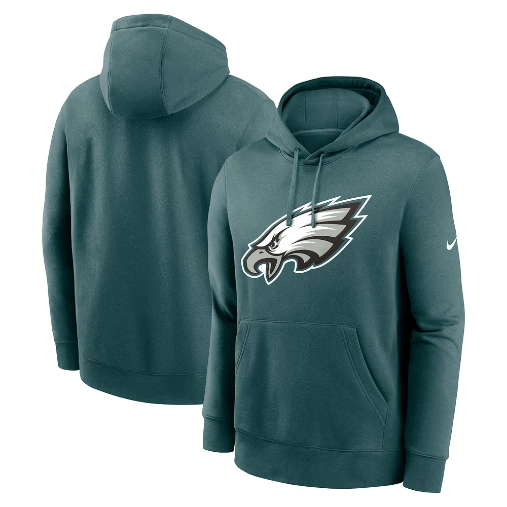 Sweat à capuche Nike pour homme avec logo du club Philadelphia Eagles vert nuit