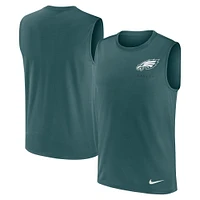 Men's Nike Midnight Green Philadelphia Eagles Large Logo Peformance Muscle Tank Top