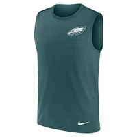 Men's Nike Midnight Green Philadelphia Eagles Large Logo Peformance Muscle Tank Top