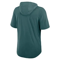 Men's Nike Midnight Green Philadelphia Eagles Lockup Tri-Blend Hoodie T-Shirt