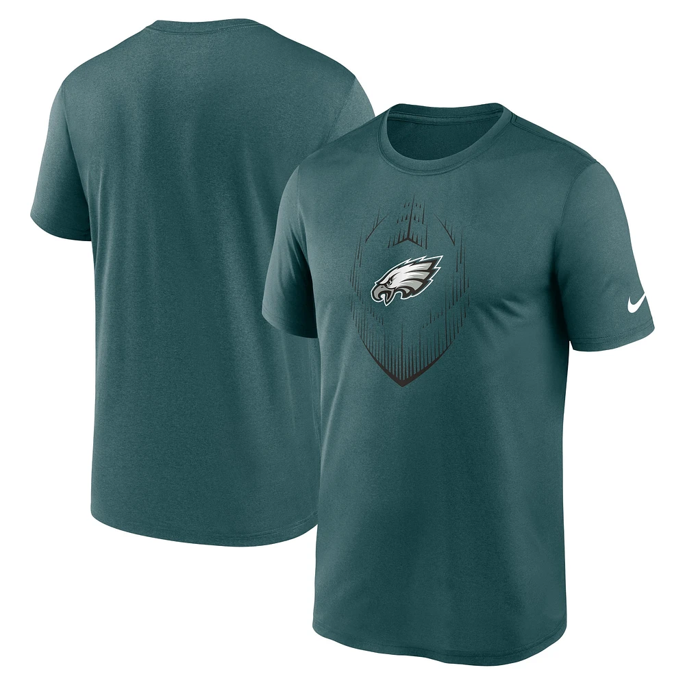 T-shirt Nike Performance Primetime Legend Icon pour homme, vert nuit, Philadelphia Eagles