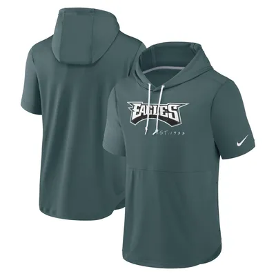 Men's Philadelphia Eagles Color Block Nike Therma NFL Pullover Hoodie in Black, Size: Medium | 011S149N86-05K