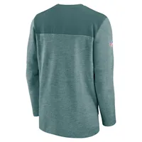 Nike Men's Dri-Fit Sideline Coach (NFL Philadelphia Eagles) Long-Sleeve Top in Green, Size: Small | 00M23JD86-0BK