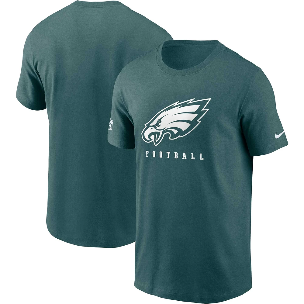 T-shirt Performance Sideline des Eagles de Philadelphie Nike pour homme, vert minuit