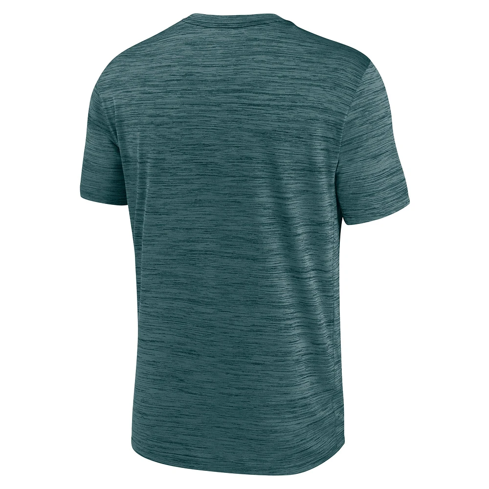 T-shirt Nike Velocity Performance vert nuit pour homme des Philadelphia Eagles