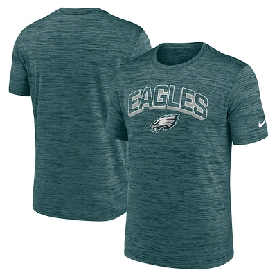 T-shirt Nike Velocity Performance vert nuit pour homme des Philadelphia Eagles