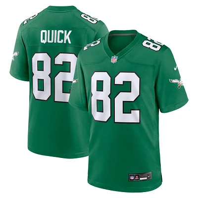 Maillot Nike Mike Quick Kelly Green pour homme, joueur retraité des Philadelphia Eagles, match alternatif