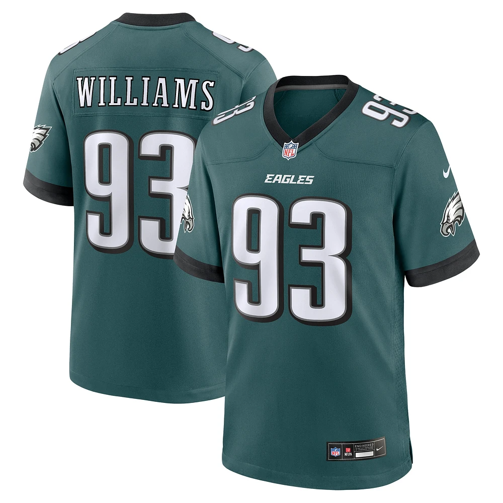 Maillot de match Nike Milton Williams Midnight Green Philadelphia Eagles pour homme