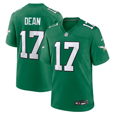 Maillot Alternate Game des Eagles de Philadelphie Nakobe Dean Kelly Nike pour homme