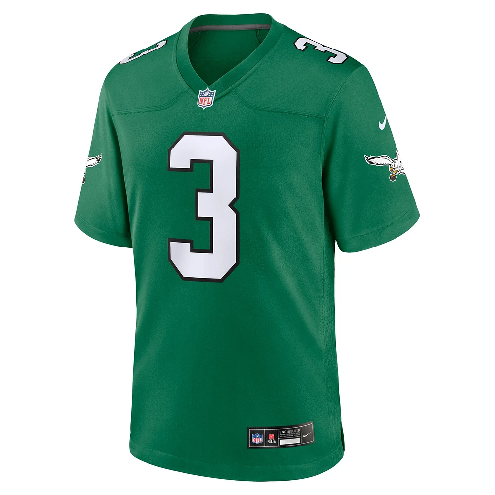 Maillot de match alternatif Nike Nolan Smith Kelly vert pour hommes des Eagles Philadelphie