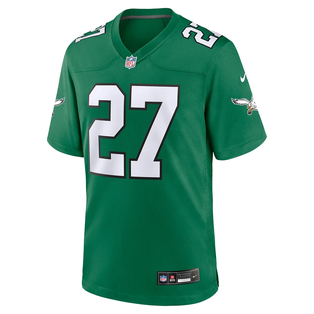 Maillot de match alternatif Nike Quinyon Mitchell Kelly pour homme, vert, Philadelphia Eagles