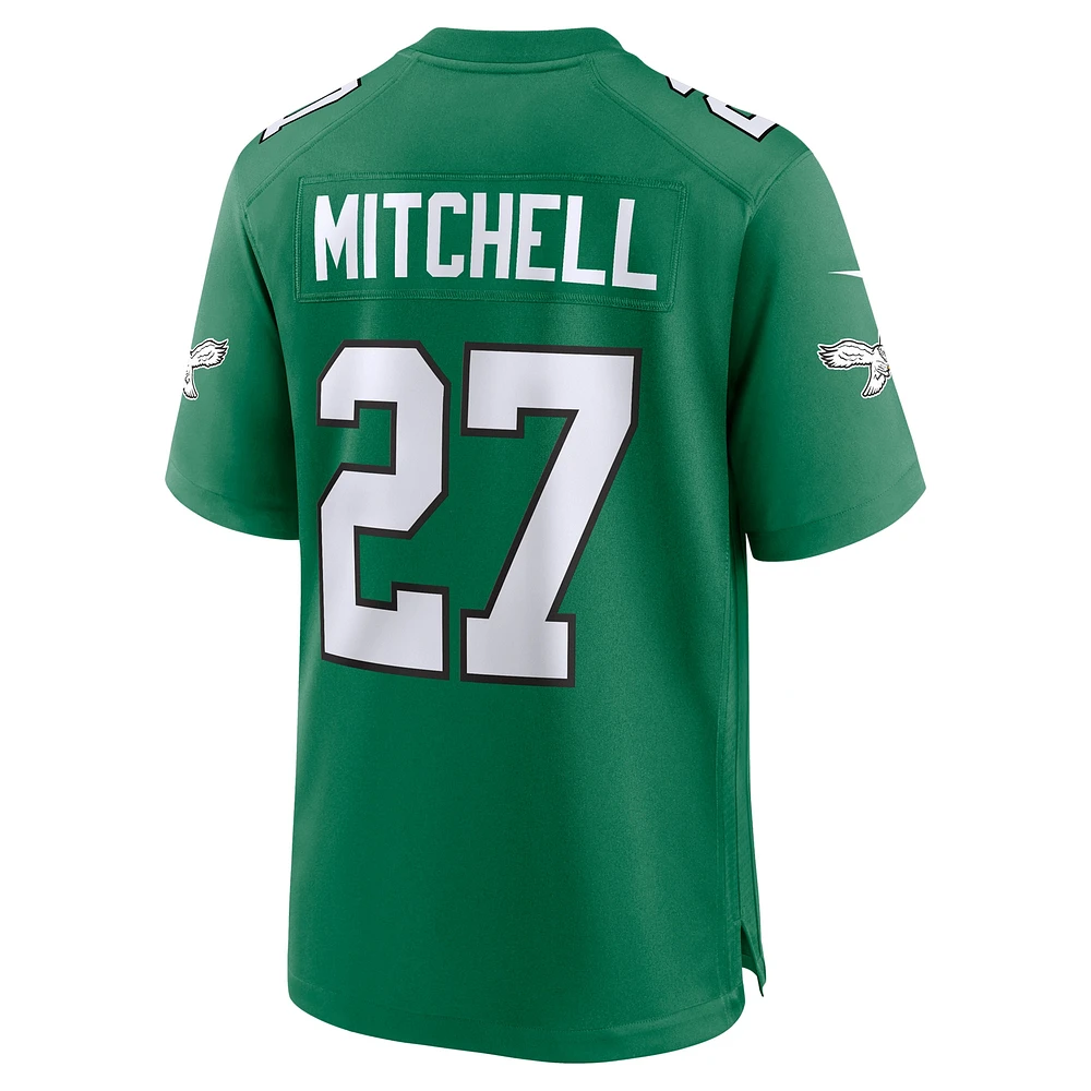 Maillot de match alternatif Nike Quinyon Mitchell Kelly pour homme, vert, Philadelphia Eagles