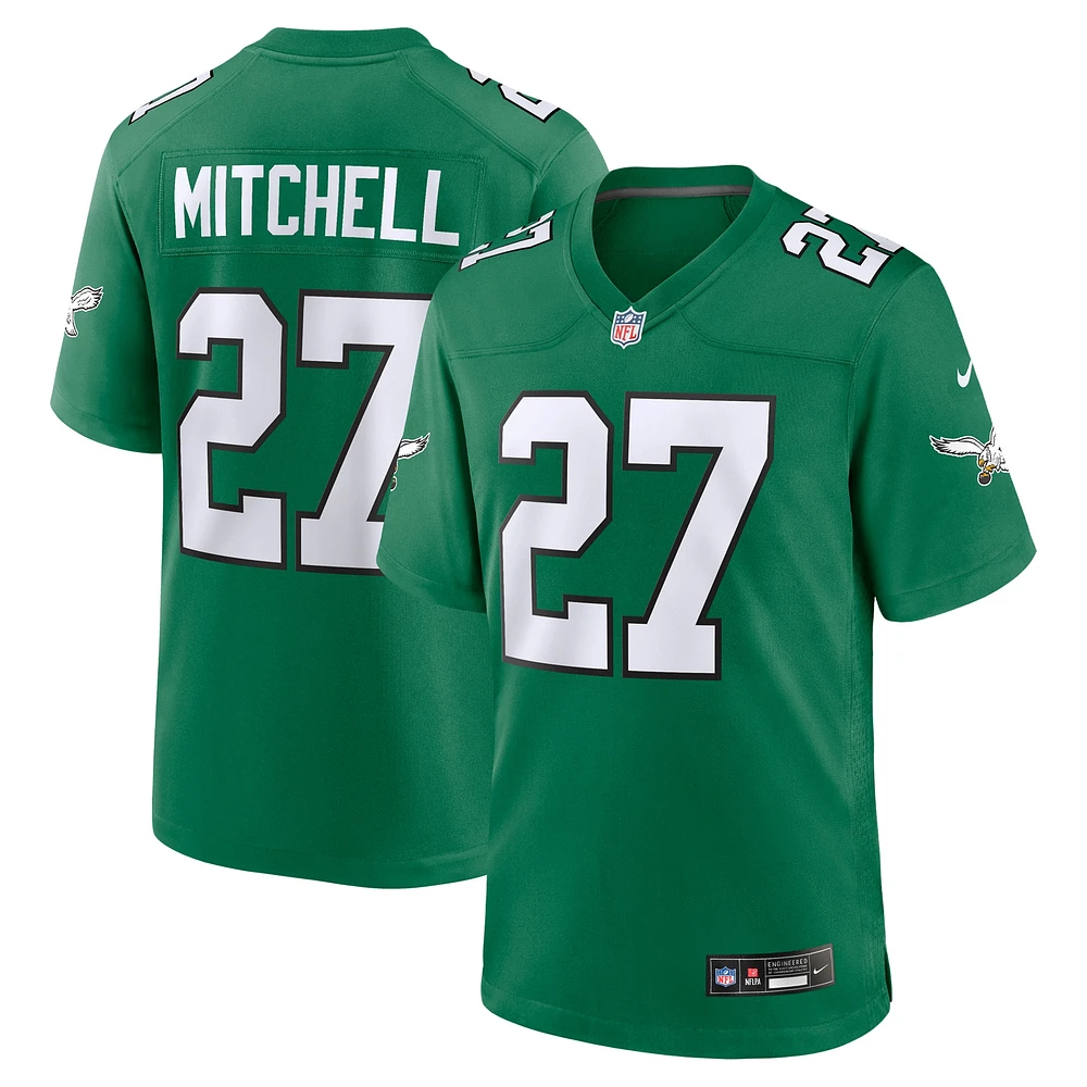 Maillot de match alternatif Nike Quinyon Mitchell Kelly pour homme, vert, Philadelphia Eagles