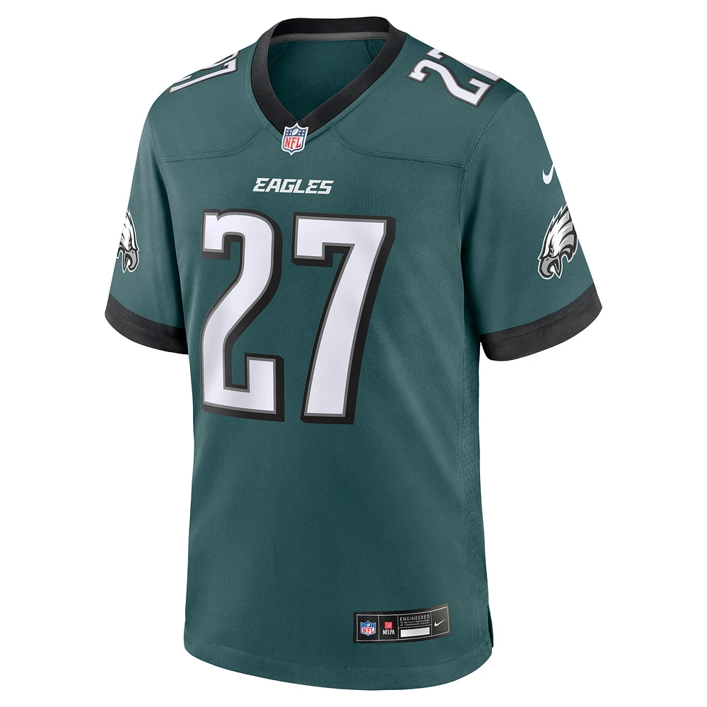 Maillot de jeu joueur Nike Quinyon Mitchell pour homme, vert nuit, Philadelphia Eagles