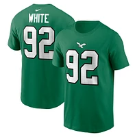 T-shirt avec nom et numéro du joueur retraité Nike Reggie White Kelly Green des Philadelphia Eagles pour hommes