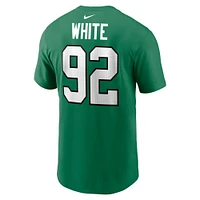 T-shirt avec nom et numéro du joueur retraité Nike Reggie White Kelly Green des Philadelphia Eagles pour hommes