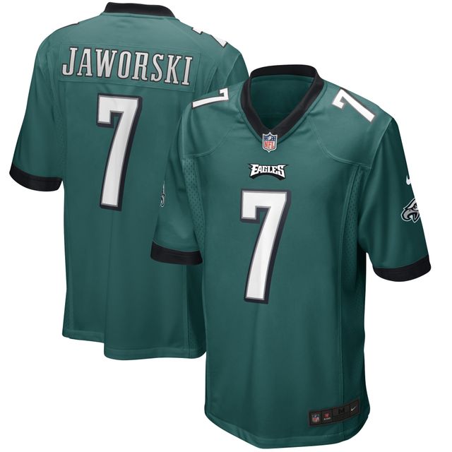 Maillot de joueur retraité Nike Ron Jaworski pour hommes, vert minuit, des Eagles Philadelphie