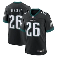 Maillot de match alternatif Nike Saquon Barkley pour hommes, noir, Philadelphia Eagles