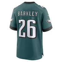 Maillot de joueur match Nike Saquon Barkley vert minuit pour hommes des Eagles Philadelphie