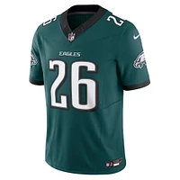 Maillot Nike Saquon Barkley pour homme, édition limitée, vert nuit, Philadelphia Eagles Vapor F.U.S.E.