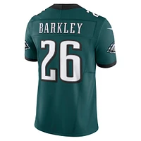 Maillot Nike Saquon Barkley pour homme, édition limitée, vert nuit, Philadelphia Eagles Vapor F.U.S.E.