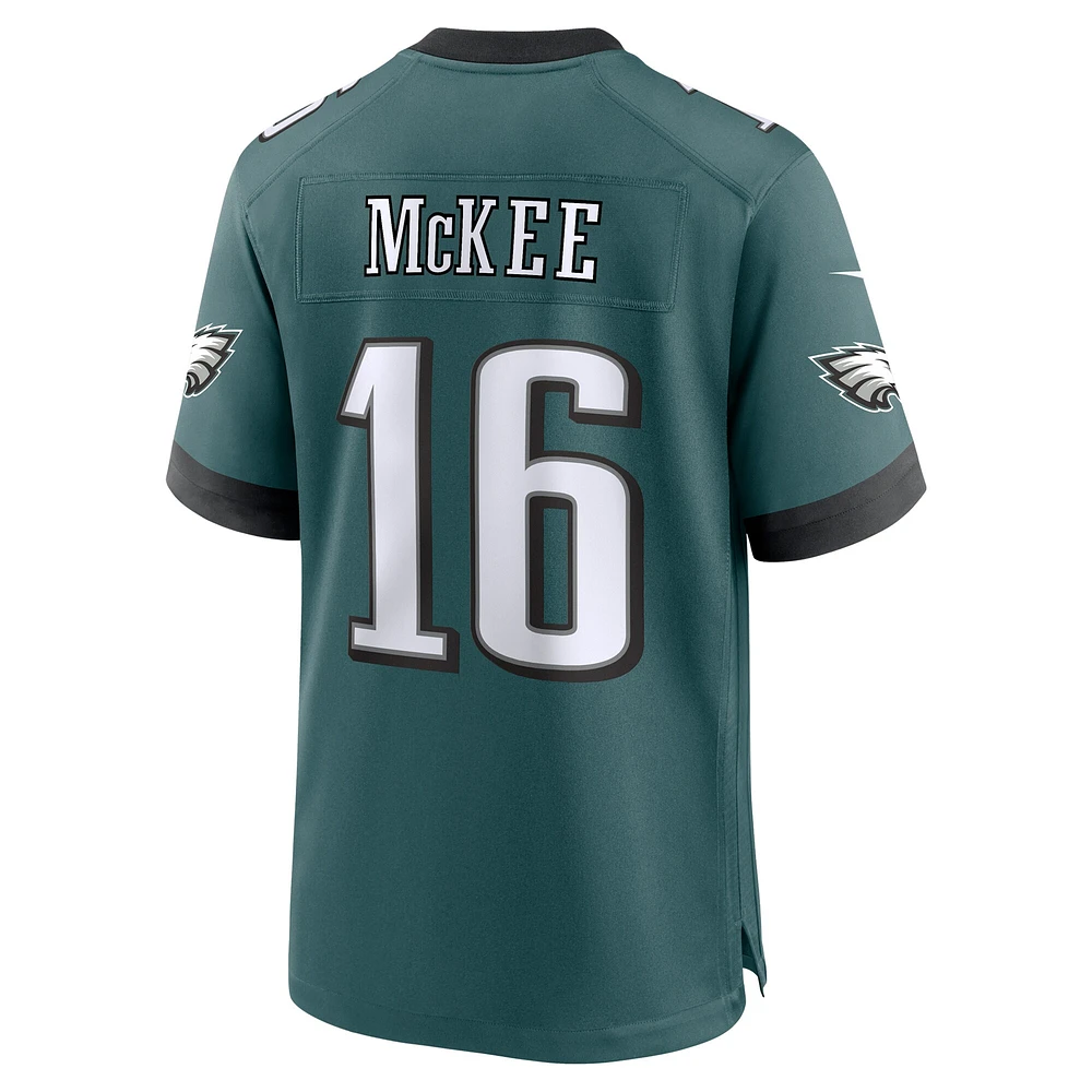 Maillot de match Nike Tanner McKee pour homme, vert nuit, Philadelphia Eagles