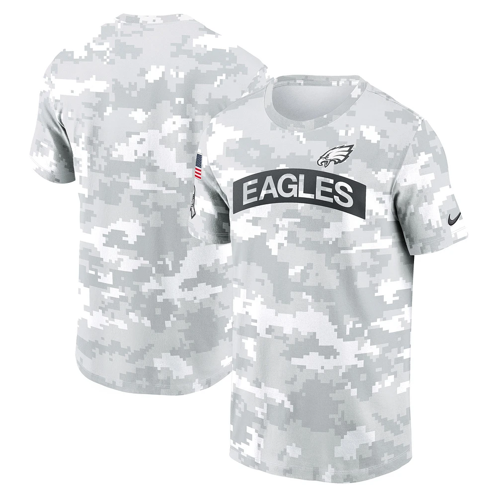 T-shirt Nike Philadelphia Eagles 2024 Salute To Service pour homme, blanc, grande taille, performance