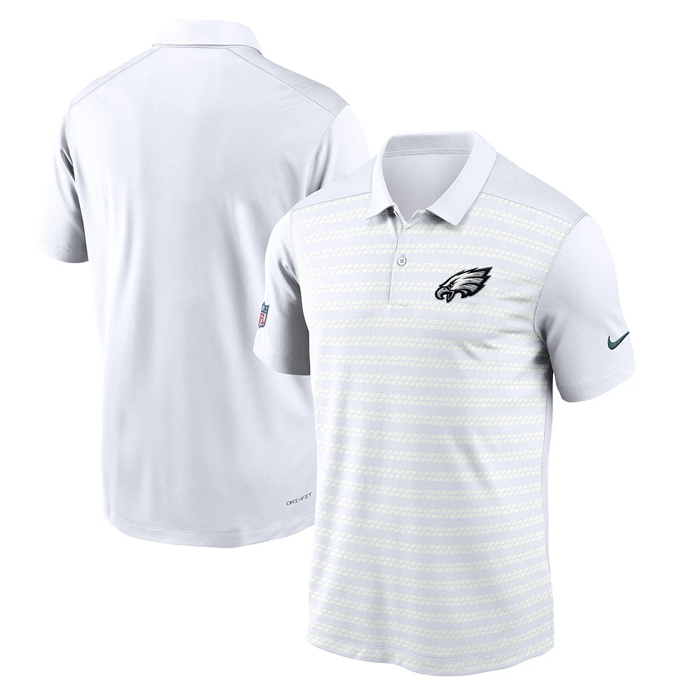 Men's Nike White Philadelphia Eagles 2024 Sideline Victory Performance Polo