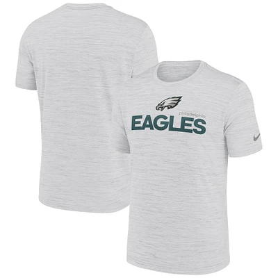 T-shirt Nike blanc Philadelphia Eagles Blitz Velocity Modern Performance pour homme