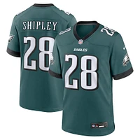 Maillot de match Nike Will Shipley pour homme, vert nuit, Philadelphia Eagles