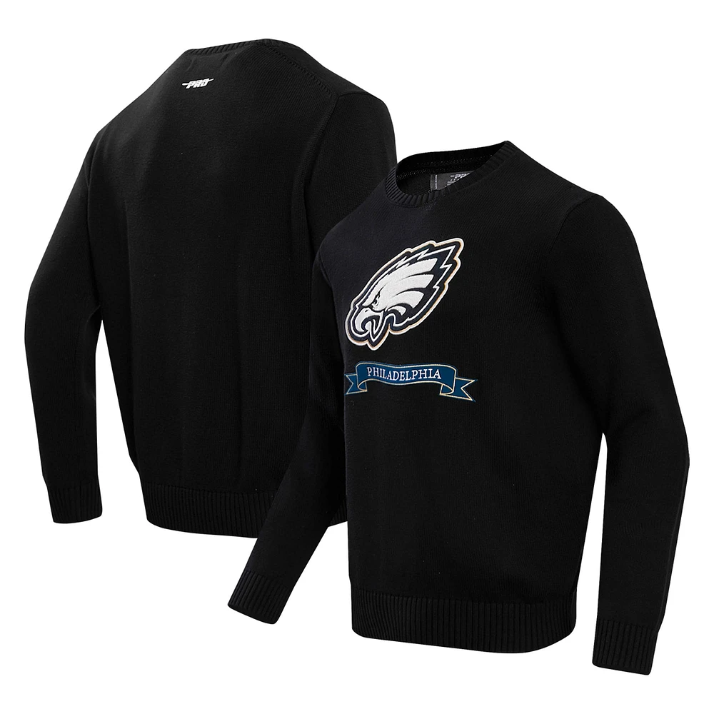 Men's Pro Standard Black Philadelphia Eagles Prep Knit Sweater