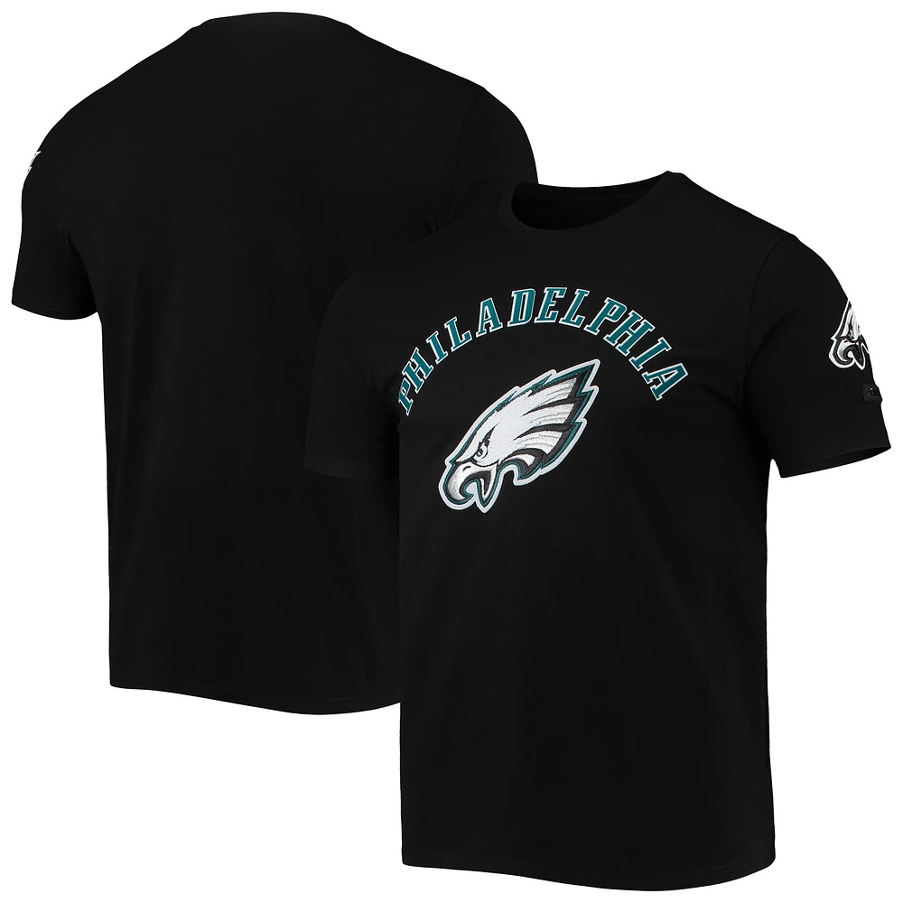 T-shirt Pro Standard noir pour homme Philadelphia Eagles Team Classic Bristle Slim