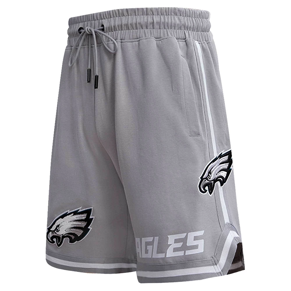 Short en chenille classique Pro Standard gris des Eagles de Philadelphie pour hommes