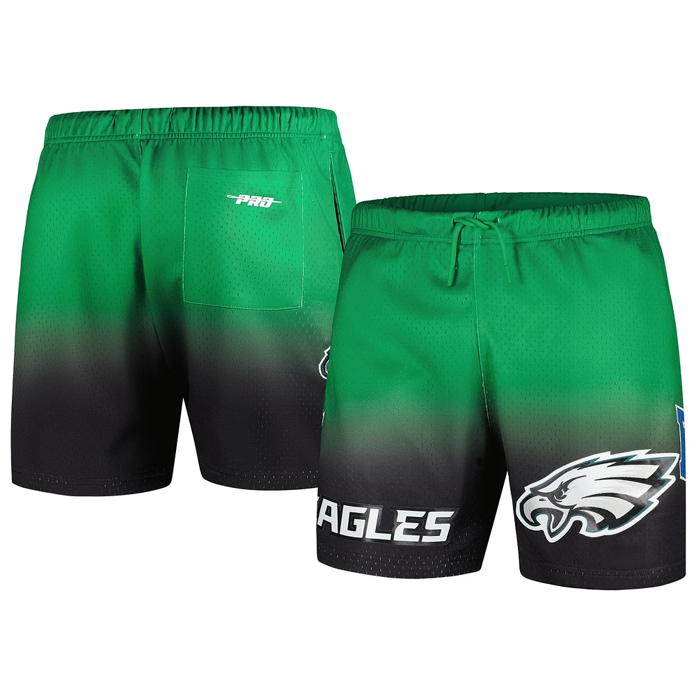 Short en maille ombré Pro Standard vert/noir pour hommes des Eagles de Philadelphie