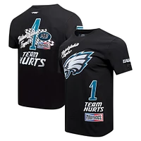 T-shirt noir Pro Standard Jalen Hurts pour hommes des Eagles de Philadelphie Fast Lane avec nom et numéro joueur