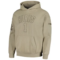 Men's Pro Standard Jalen Hurts Tan Philadelphia Eagles Player Name & Number Pullover Hoodie