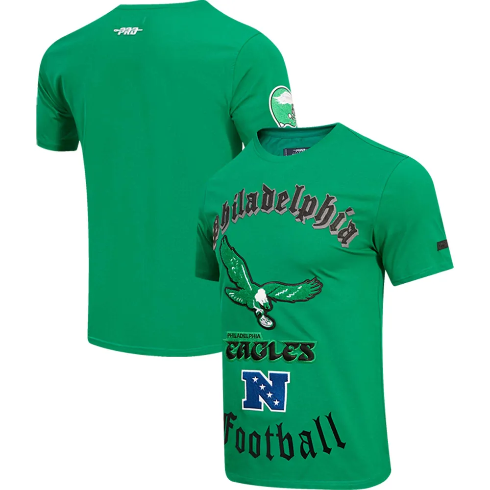 Men's Fanatics Branded Heather Kelly Green Philadelphia Eagles Official Retro Tri-Blend T-Shirt Size: Medium